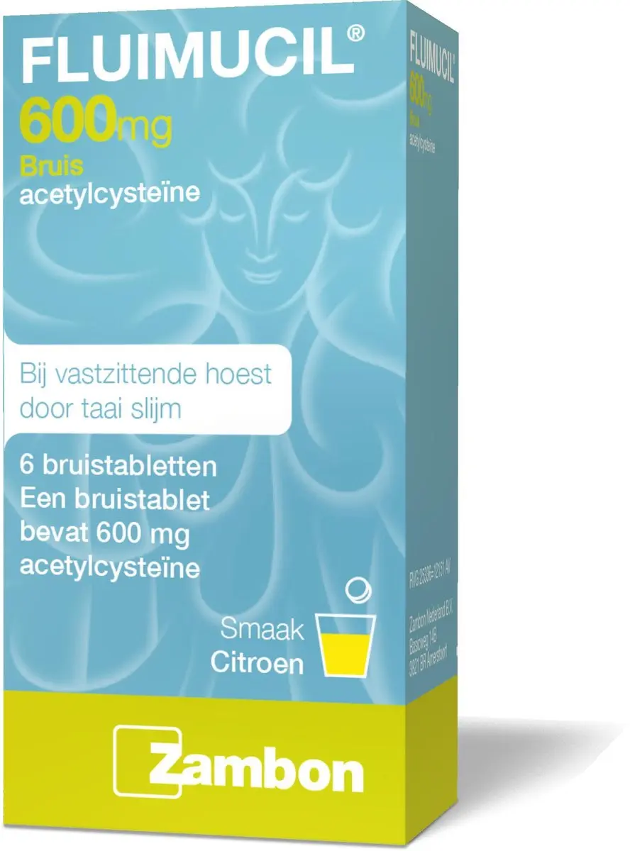 Fluimucil Hoest 600mg Bruistabletten - 6 Stuks