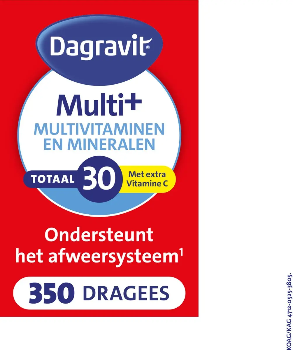 Dagravit Totaal 30 Multi+ Multivitaminen 350 Dragees