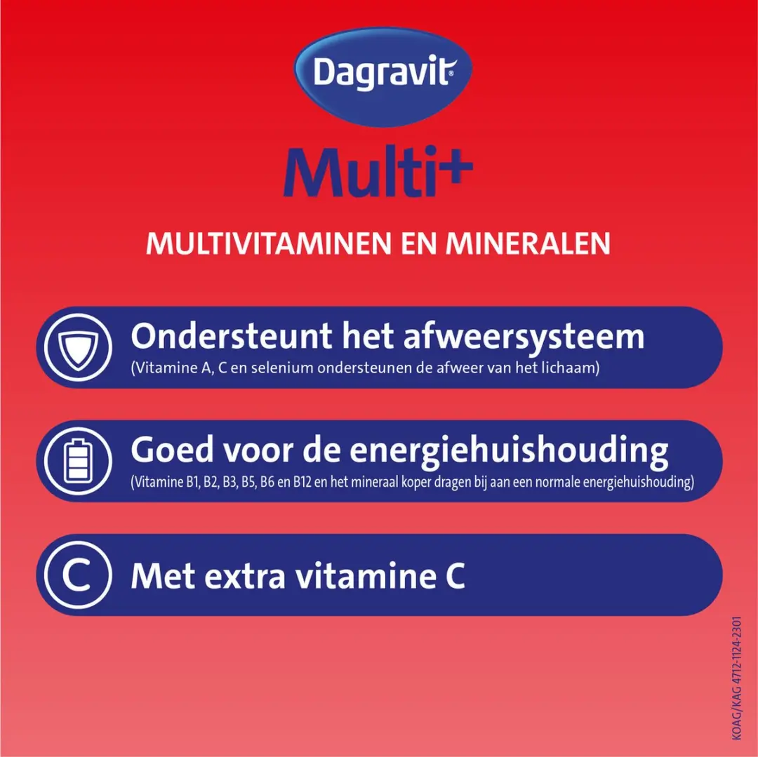 Dagravit Totaal 30 Multi+ Multivitaminen 350 Dragees