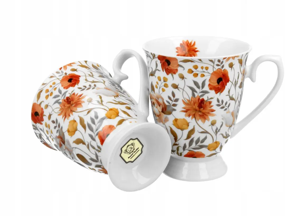 Duo Royal Mokken Zomerbloemen Porselein - 2 Stuks