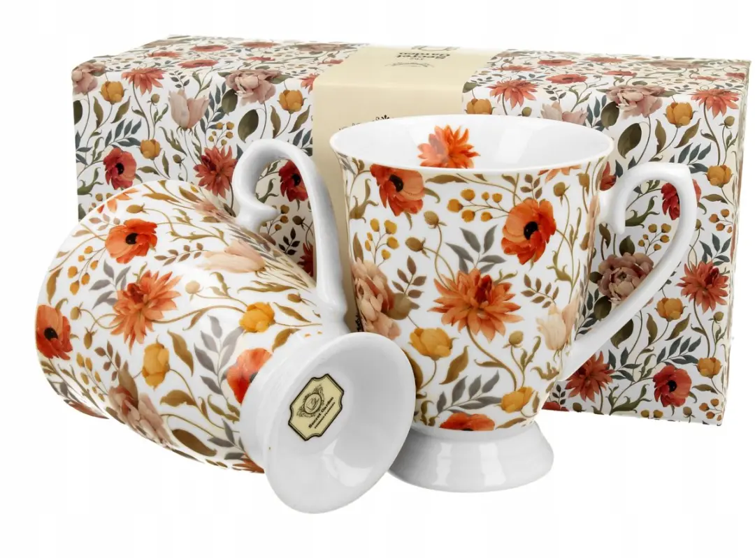 Duo Royal Mokken Zomerbloemen Porselein - 2 Stuks