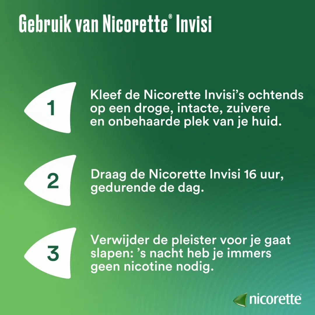 Nicorette Invisi Patch Pleisters 25mg - 28 Stuks
