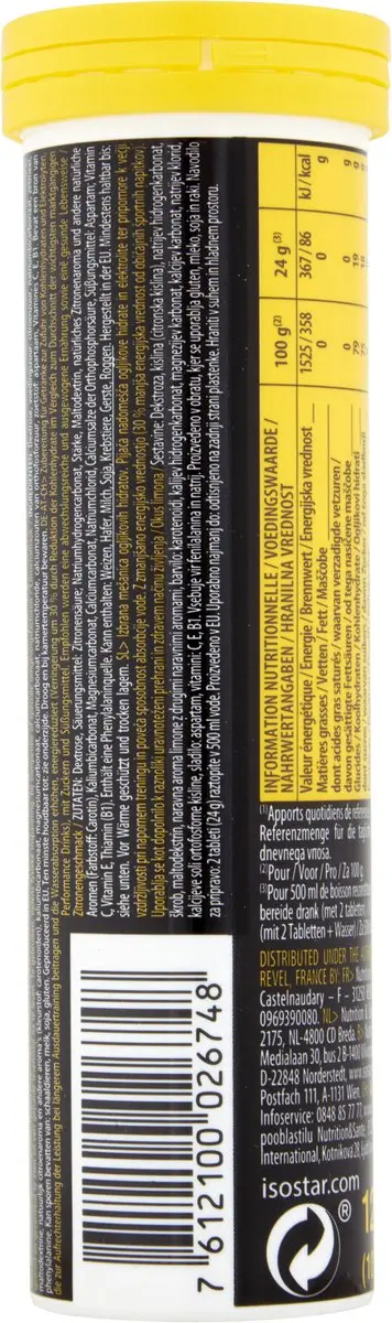 Isostar Powertabs Lemon Bruistabletten - 120g