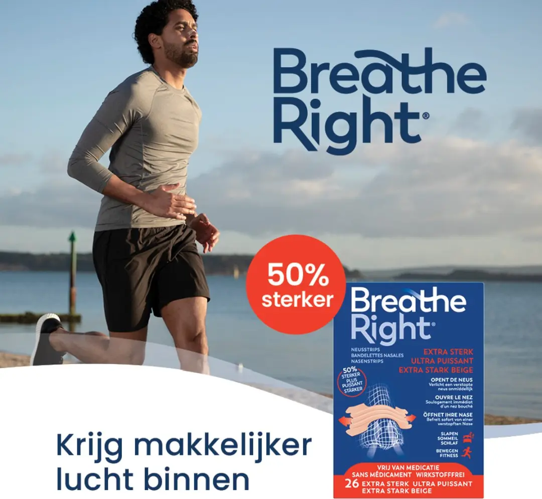 Breathe Right Neusstrips Extra Sterk - 26 Stuks
