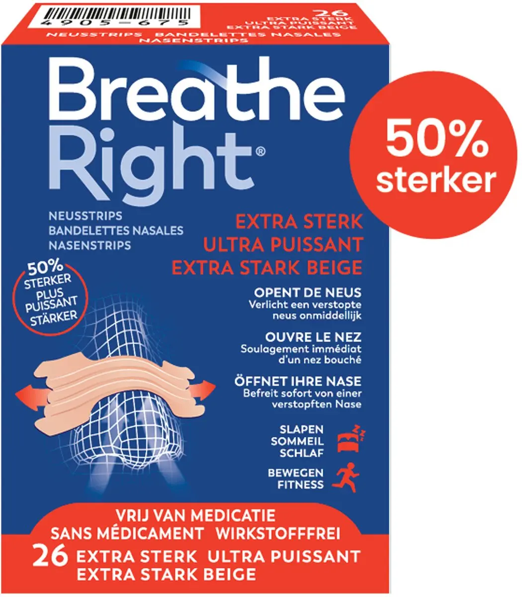 Breathe Right Neusstrips Extra Sterk