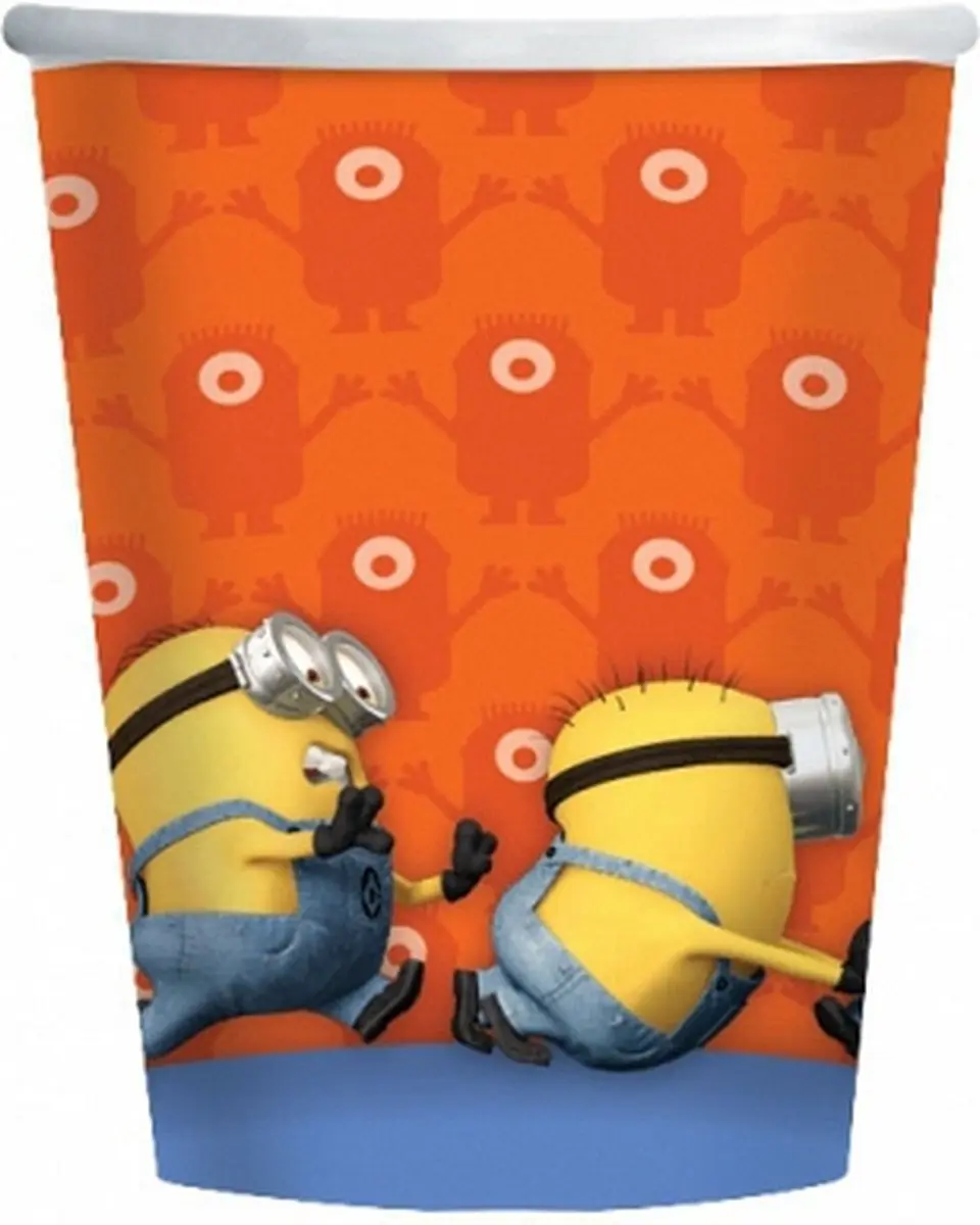 Minions Bekertjes 16 Stuks - 266ml - Oranje