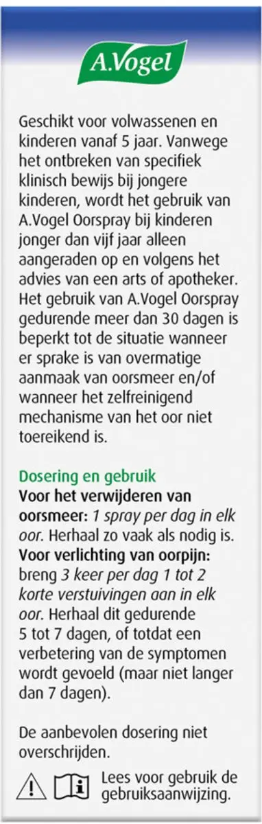 A.Vogel Oorspray Oorpijn - 2x20ml