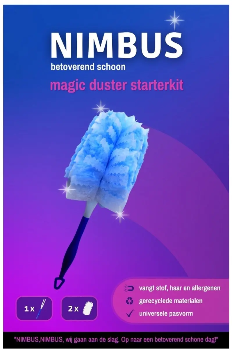 Nimbus Magic Duster Handvat + Navullingen - 3 Stuks