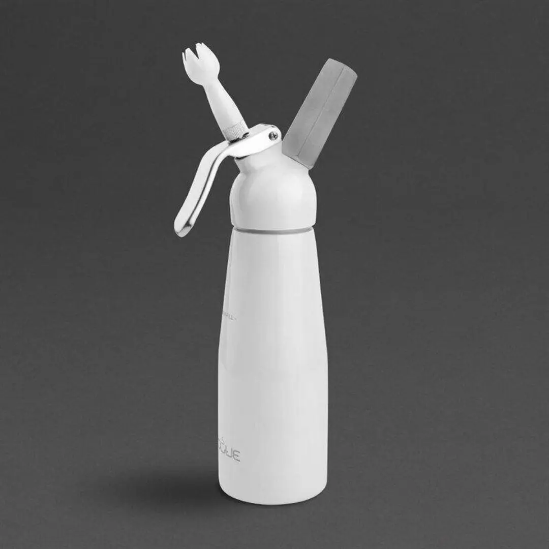 Vogue Slagroomspuit 0.5L - Aluminium Wit - 3 Spuitmonden