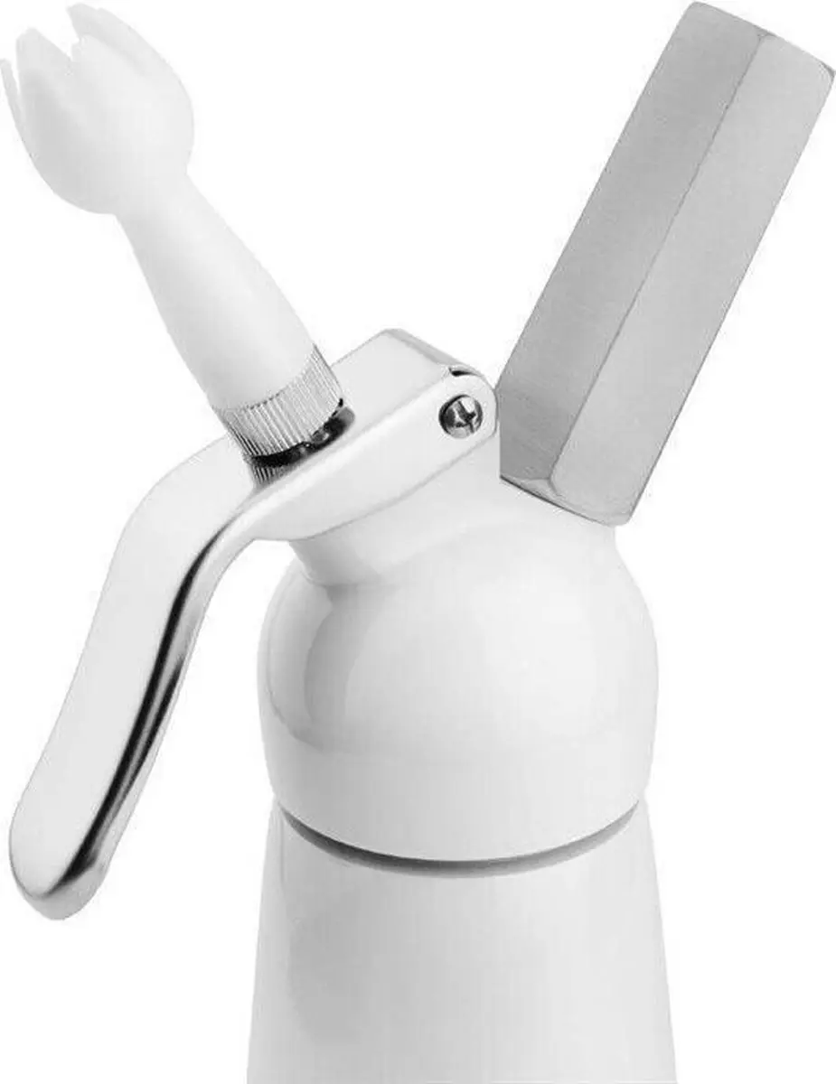 Vogue Slagroomspuit 0.5L - Aluminium Wit - 3 Spuitmonden
