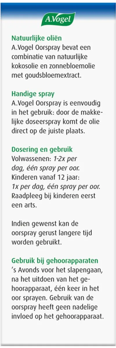 A.Vogel Oorspray Droge Huid - 20ml x 2