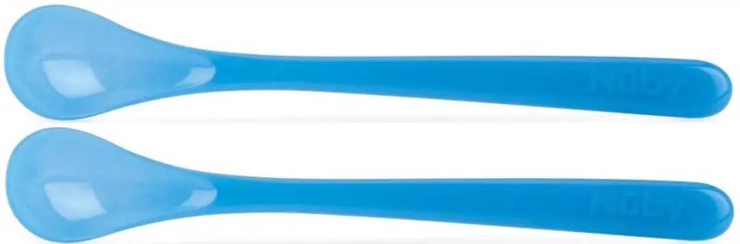 Nûby Warmtegevoelige Lepel - Blauw - 2 Stuks