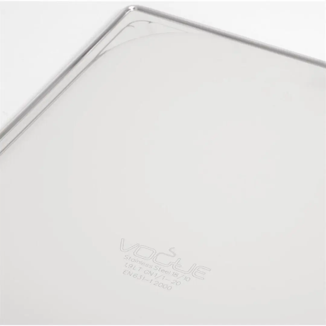 Vogue RVS GN 1/1 Bak 20mm - Grijs