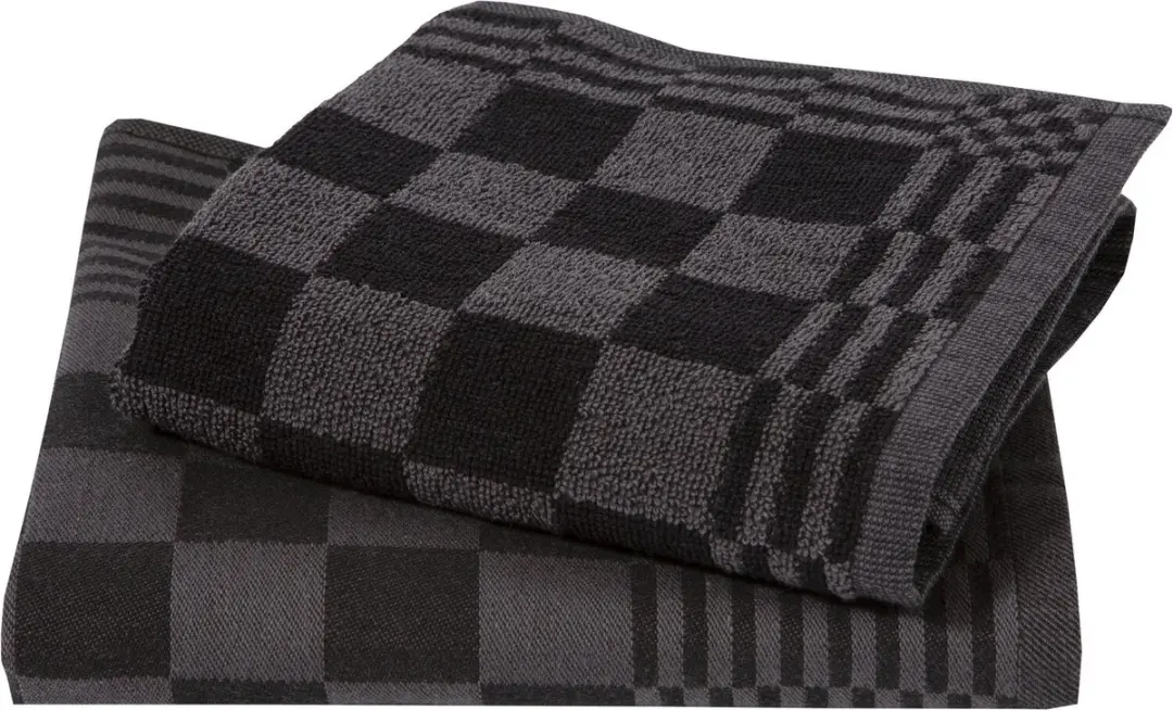 Ten Cate Theedoeken & Keukendoeken Set Zwart - 12 Stuks