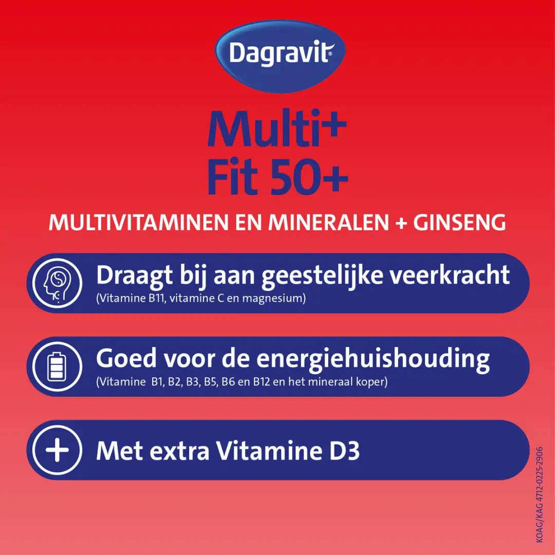 Dagravit Totaal 30 Vitaal 50+ Multivitaminen 60 tabletten