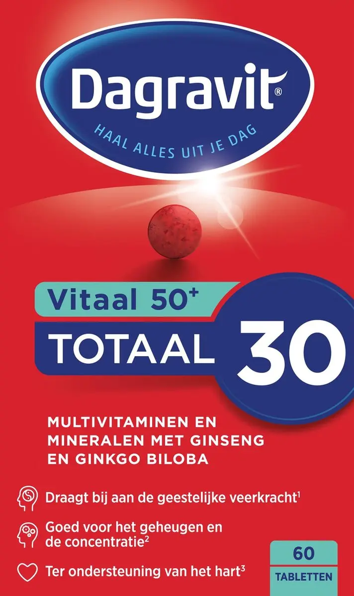 Dagravit Totaal 30 Vitaal 50+ Multivitaminen 60 tabletten