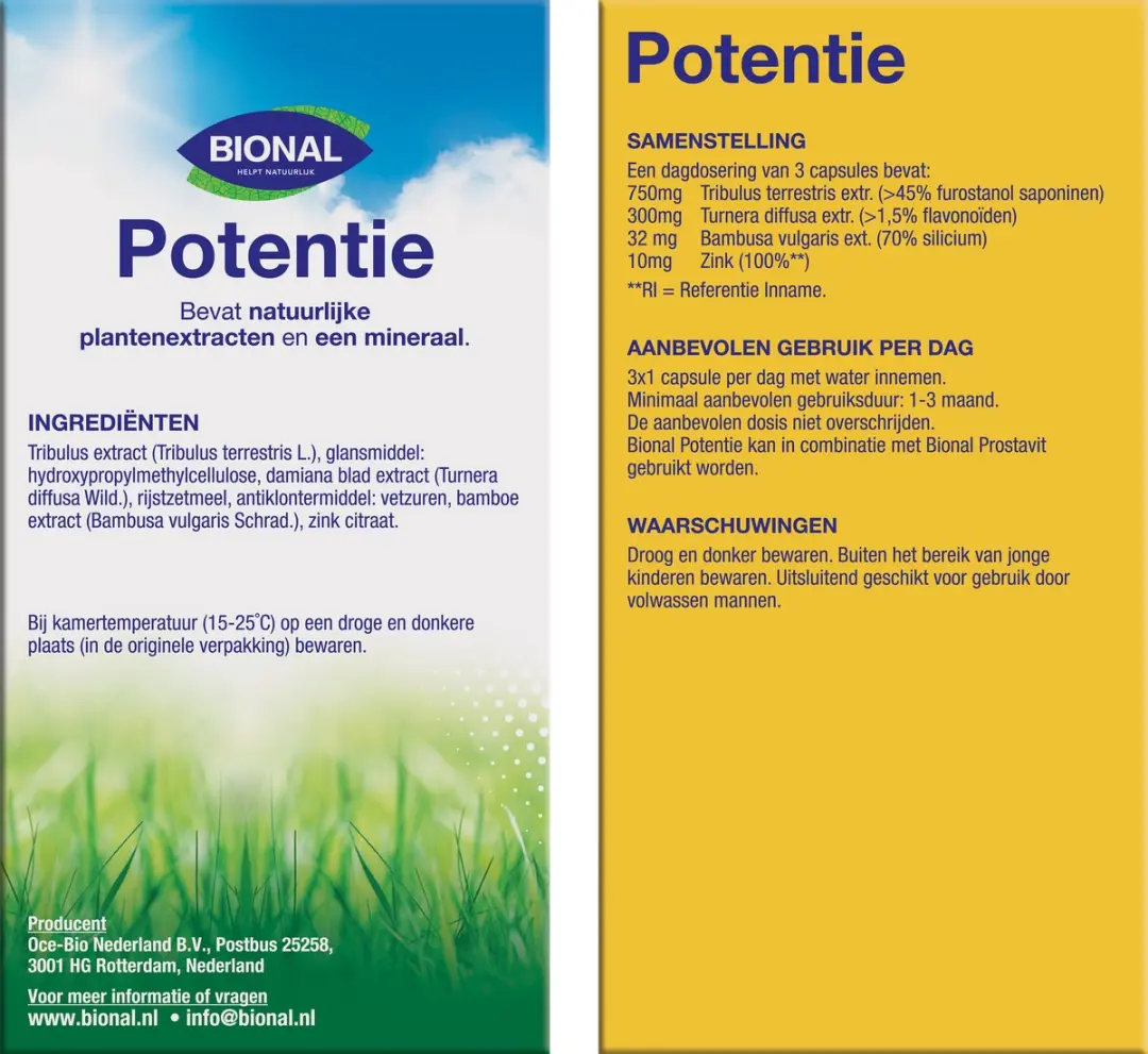 Bional Potentie Supplement - 90 Capsules