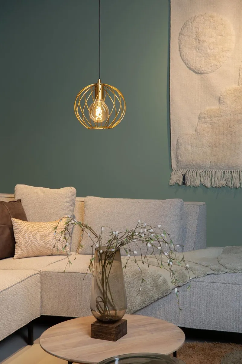 Lucide Danza Hanglamp Ø25cm - Mat Goud/Messing