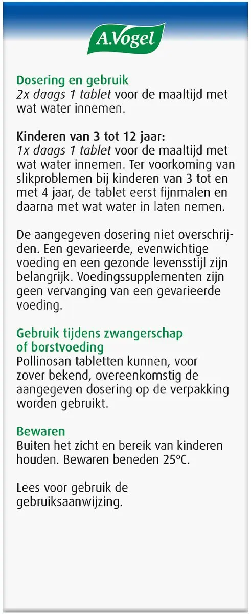 A.Vogel Pollinosan Tabletten 30 Stuks