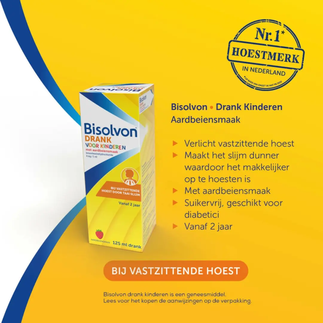 Bisolvon Drank Voor Kinderen Aardbeiensmaak - 600ml (3x200ml)