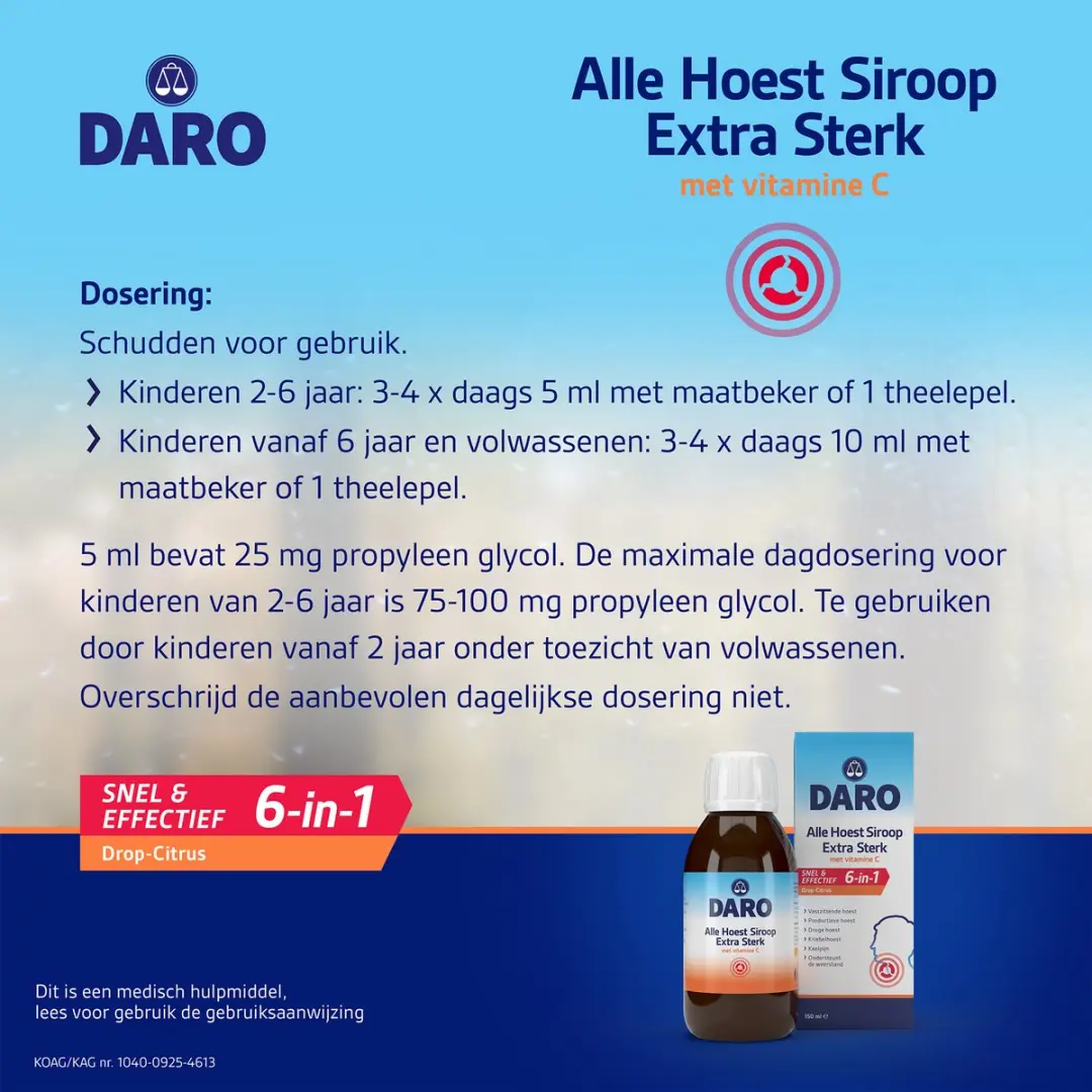 Daro Alle Hoest Siroop Extra Sterk 150ml