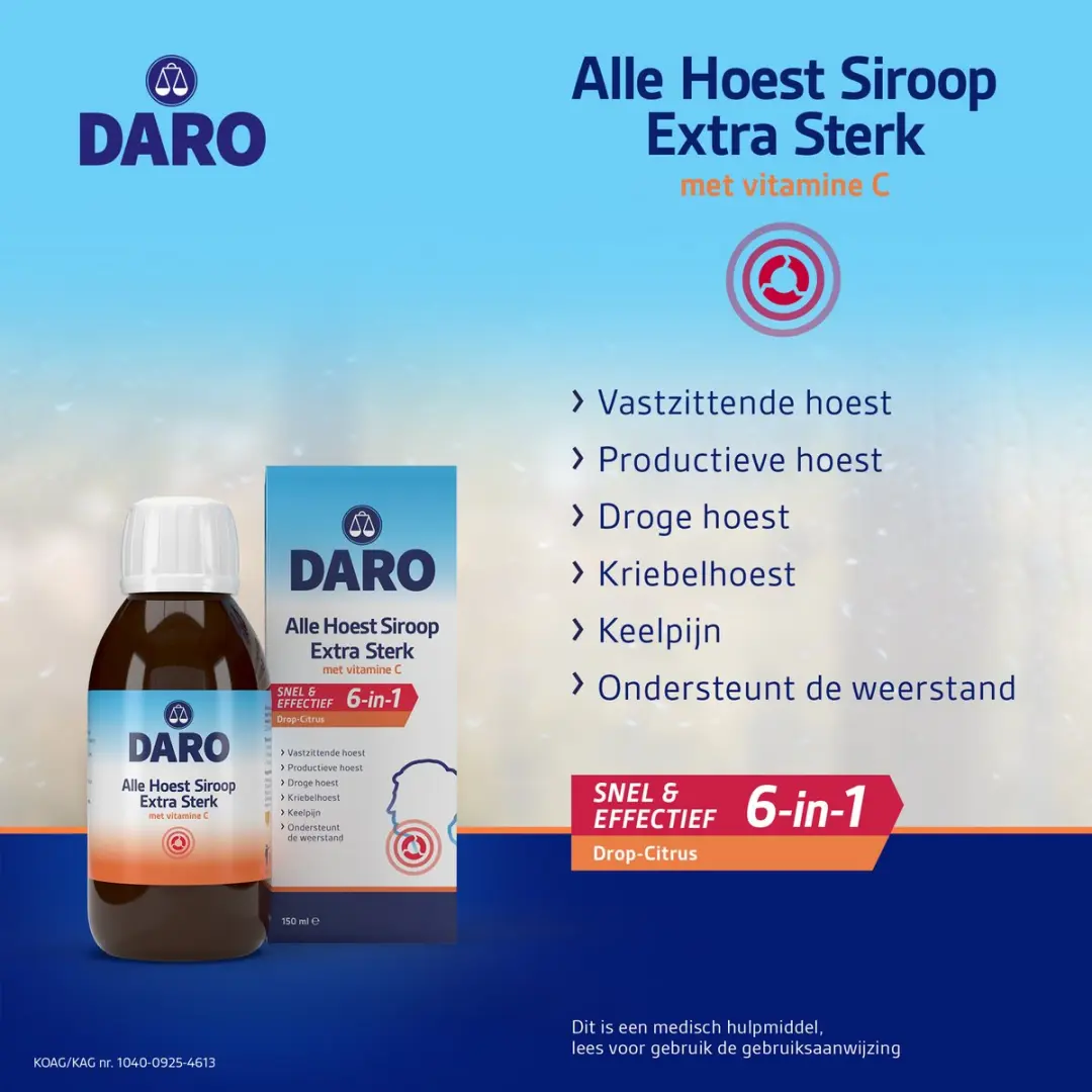 Daro Alle Hoest Siroop Extra Sterk 150ml