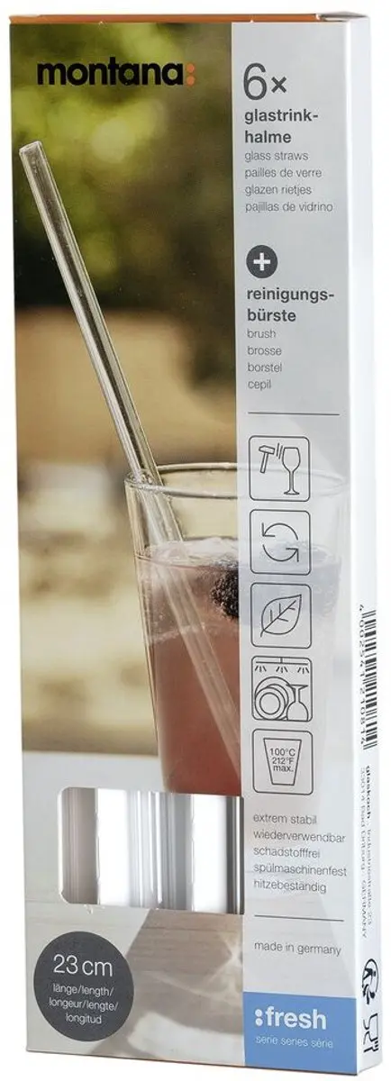Montana Rietjesglas 23cm - Transparant - 6 Stuks