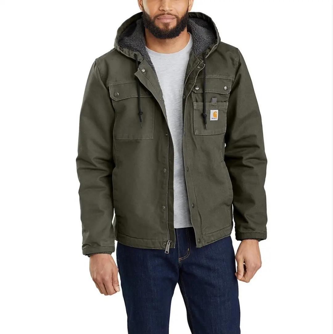 Carhartt Relaxed Fit Washed Duck Utility Jacket - Mosgroen XL