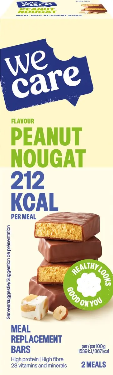 weCare Pinda Nouga Meal Replacement Bars - 6x120g