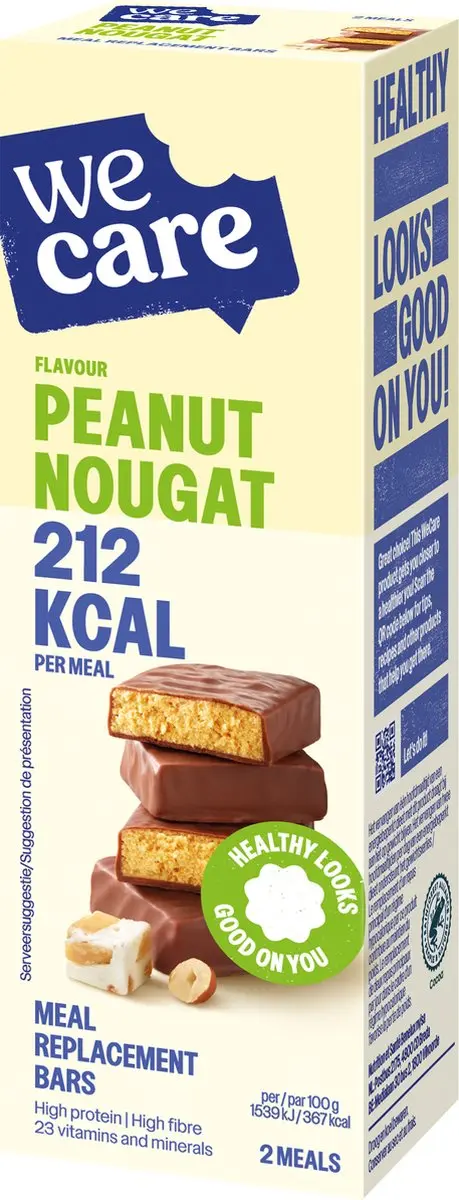 weCare Pinda Nouga Meal Replacement Bars - 6x120g