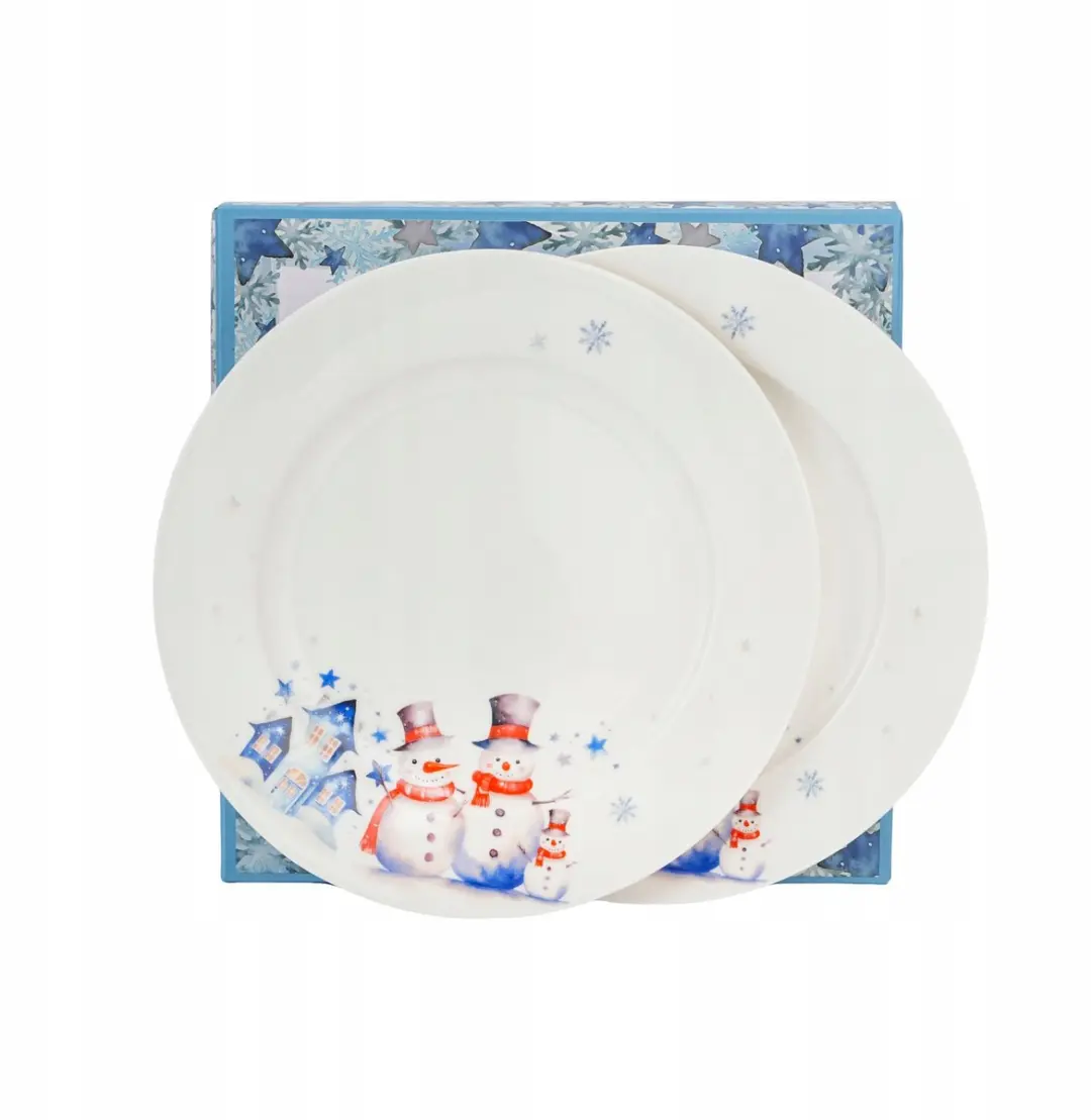 Duo Sneeuwman Kerst Dessertborden