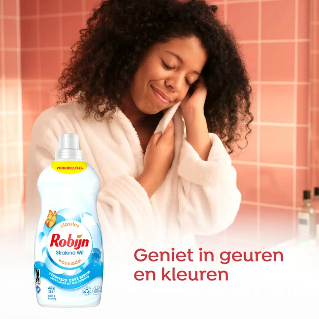 Robijn Klein & Krachtig Wasmiddel Stralend Wit 1,19L