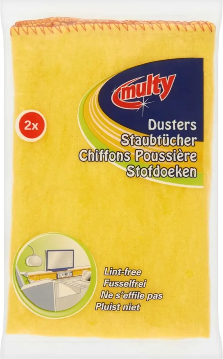 Multy Stofdoeken Geel 40x40cm