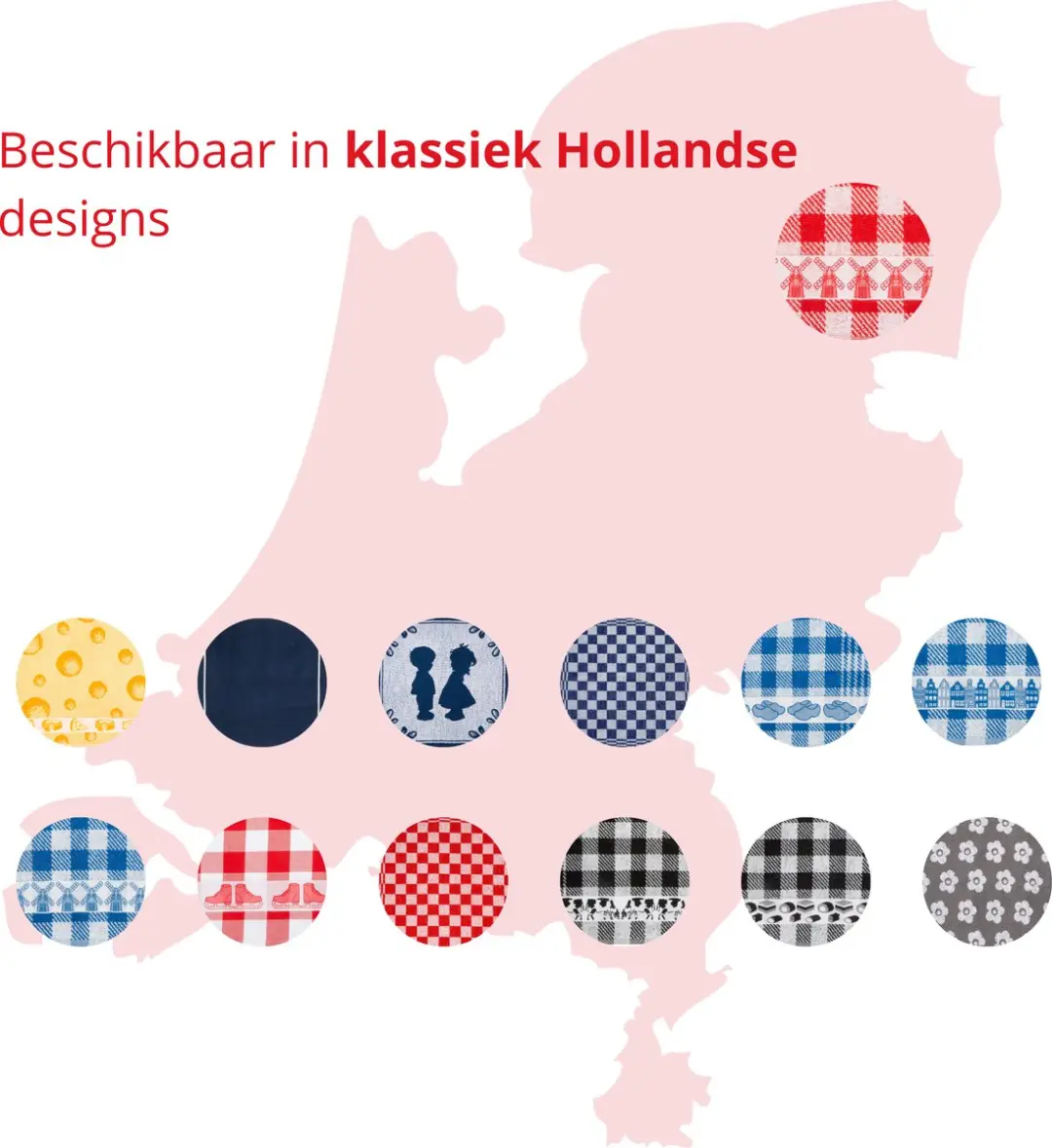 Twentse Damast Theedoeken & Keukendoeken Set - 12 Stuks - Katoen - Molenrood