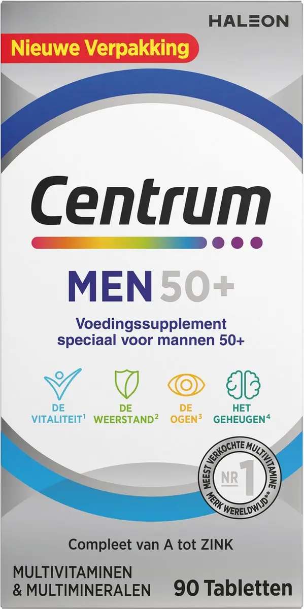 Centrum Men 50+ Multivitaminen 90 Tabletten