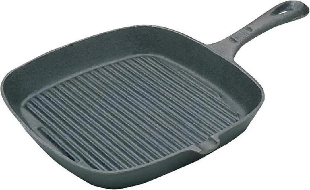 Vogue M653 Vierkante Gietijzeren Pan 24x24cm - Zwart