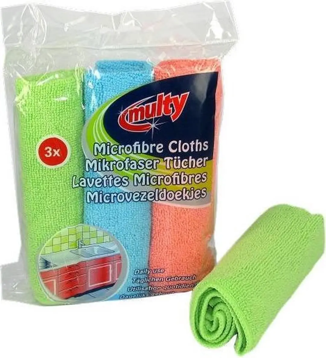 Multy Microvezeldoeken 35x35cm - 250gr/m² - 3 Stuks