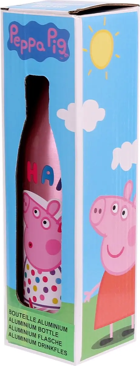 Peppa Pig Roze Aluminium Drinkfles 600ml