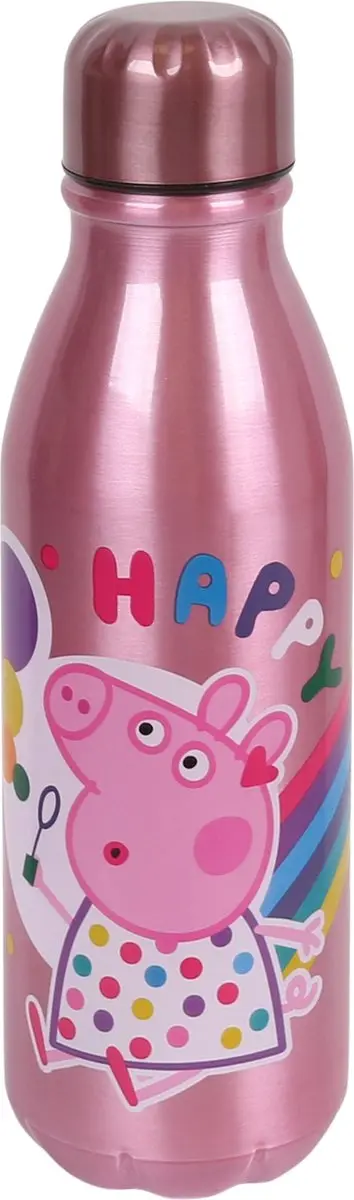 Peppa Pig Roze Aluminium Drinkfles 600ml