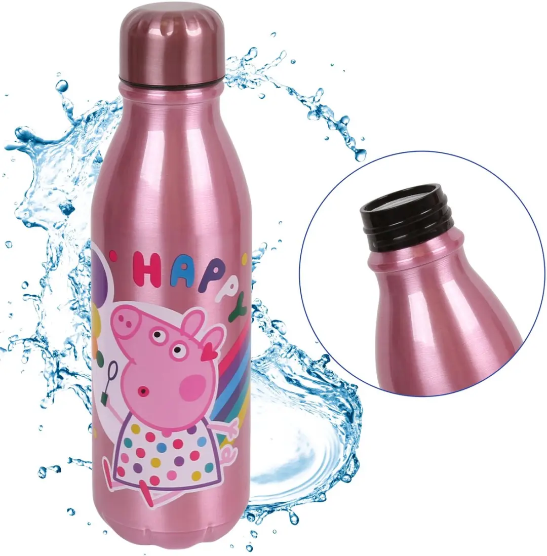 Peppa Pig Roze Aluminium Drinkfles 600 ml