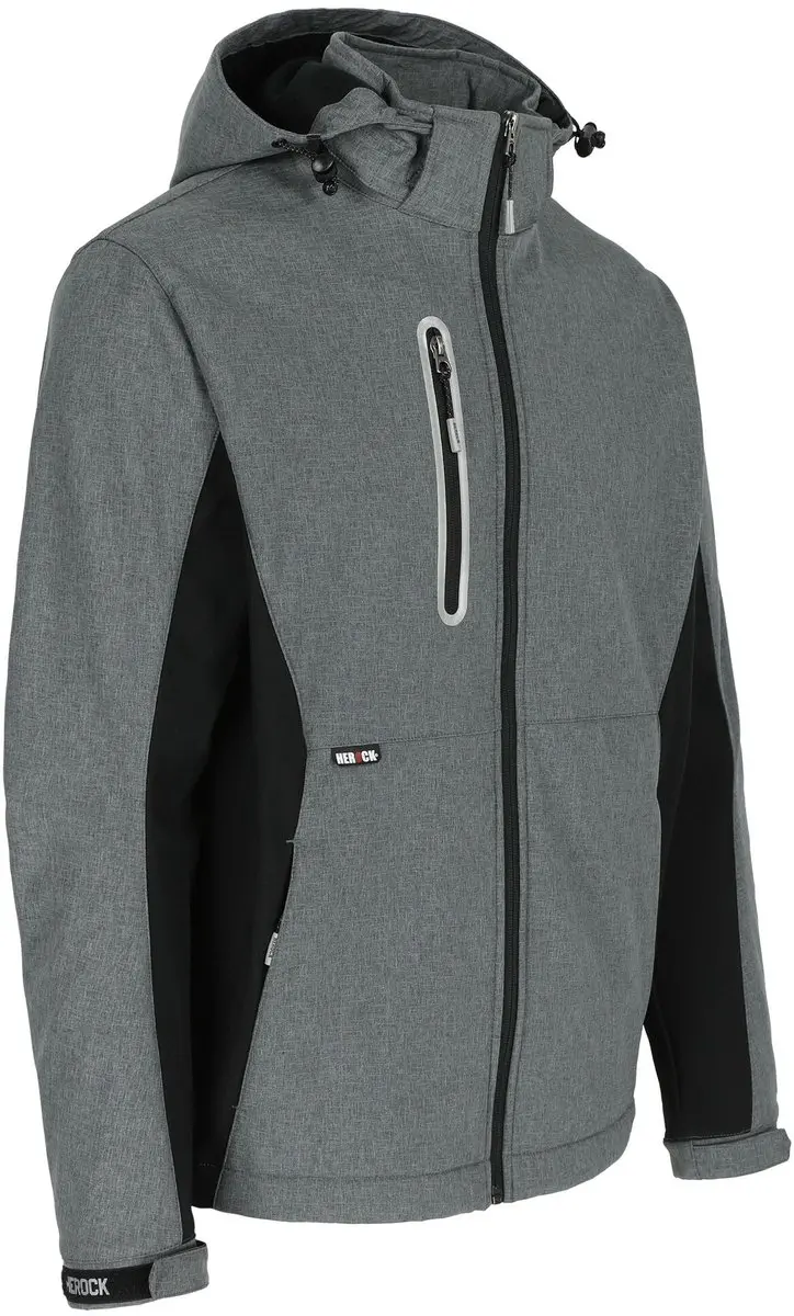 Herock Flexor Softshell Jas - L - Black/Grey