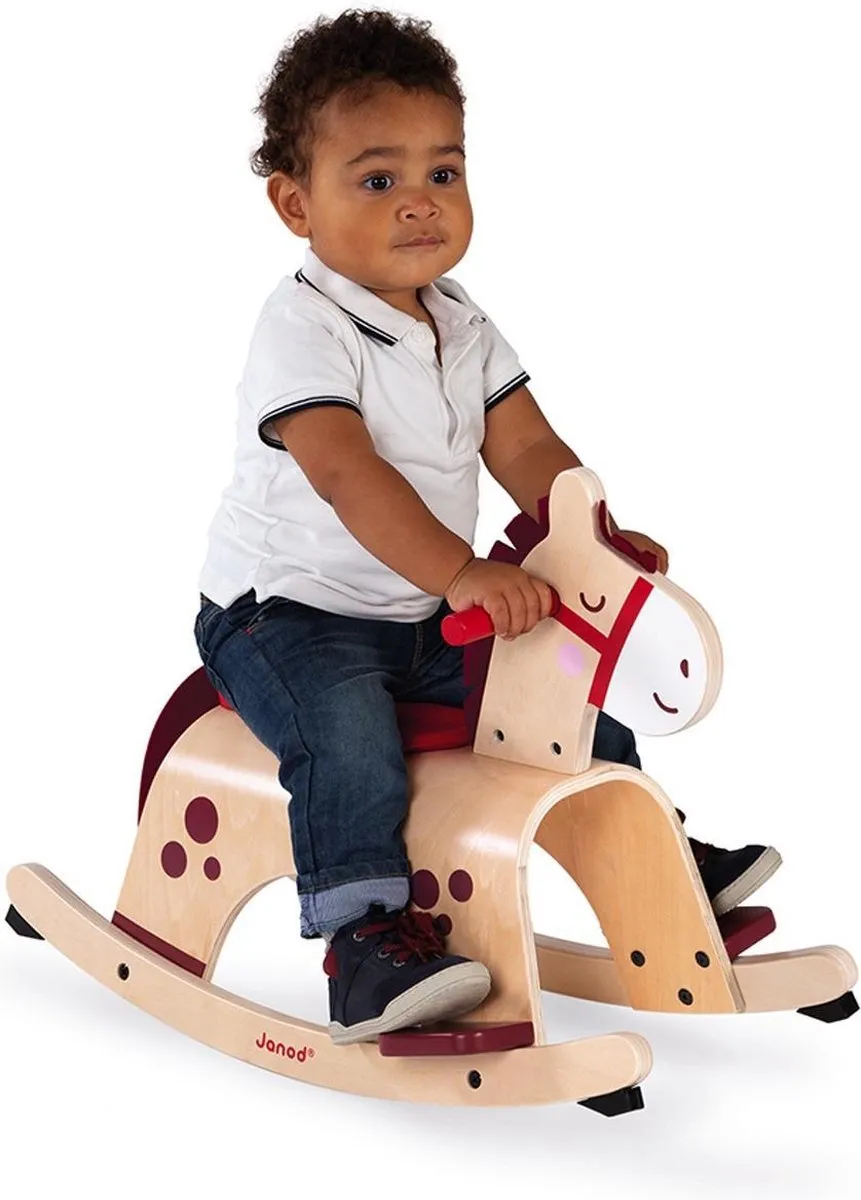 Janod Hobbelpaard Pony 8023 - Anti-kantelsysteem - Vanaf 1 jaar