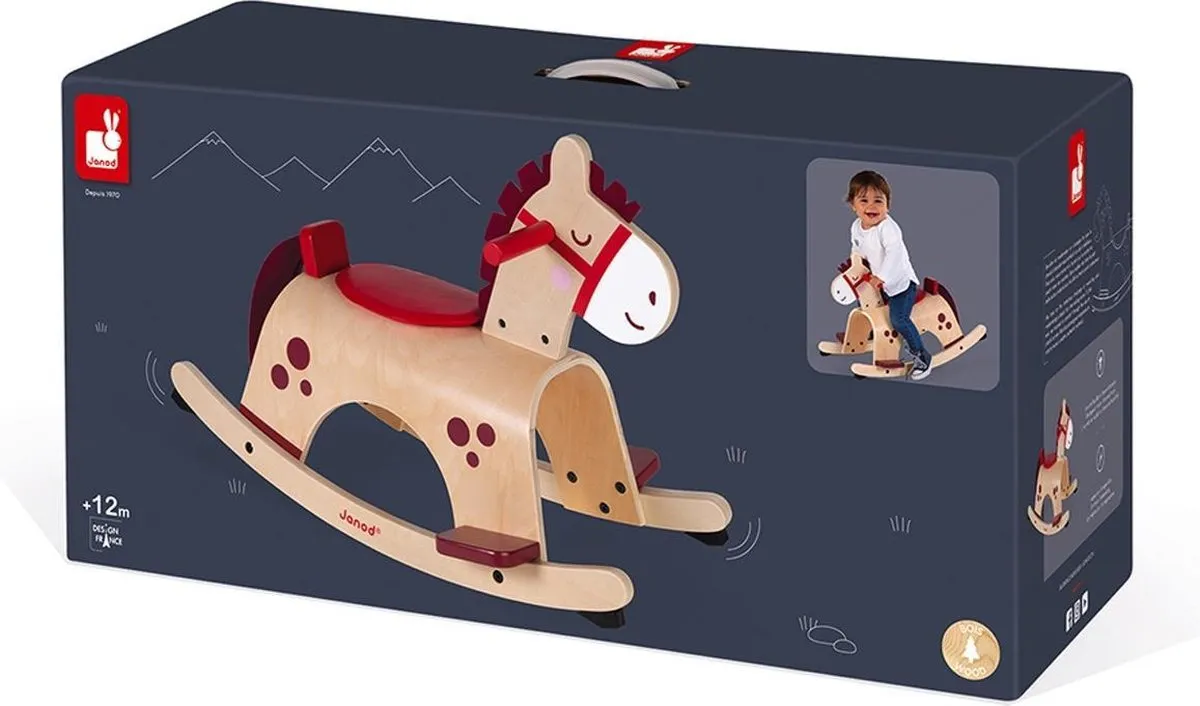 Janod Hobbelpaard Pony 8023 - Anti-kantelsysteem - Vanaf 1 jaar - afbeelding 6 van 6