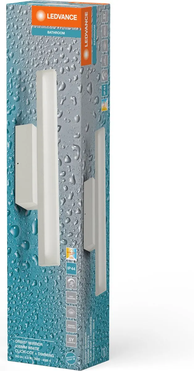 LEDVANCE Orbis Mirror 40cm Click CCT IP44 - 6.8W 650lm Wit