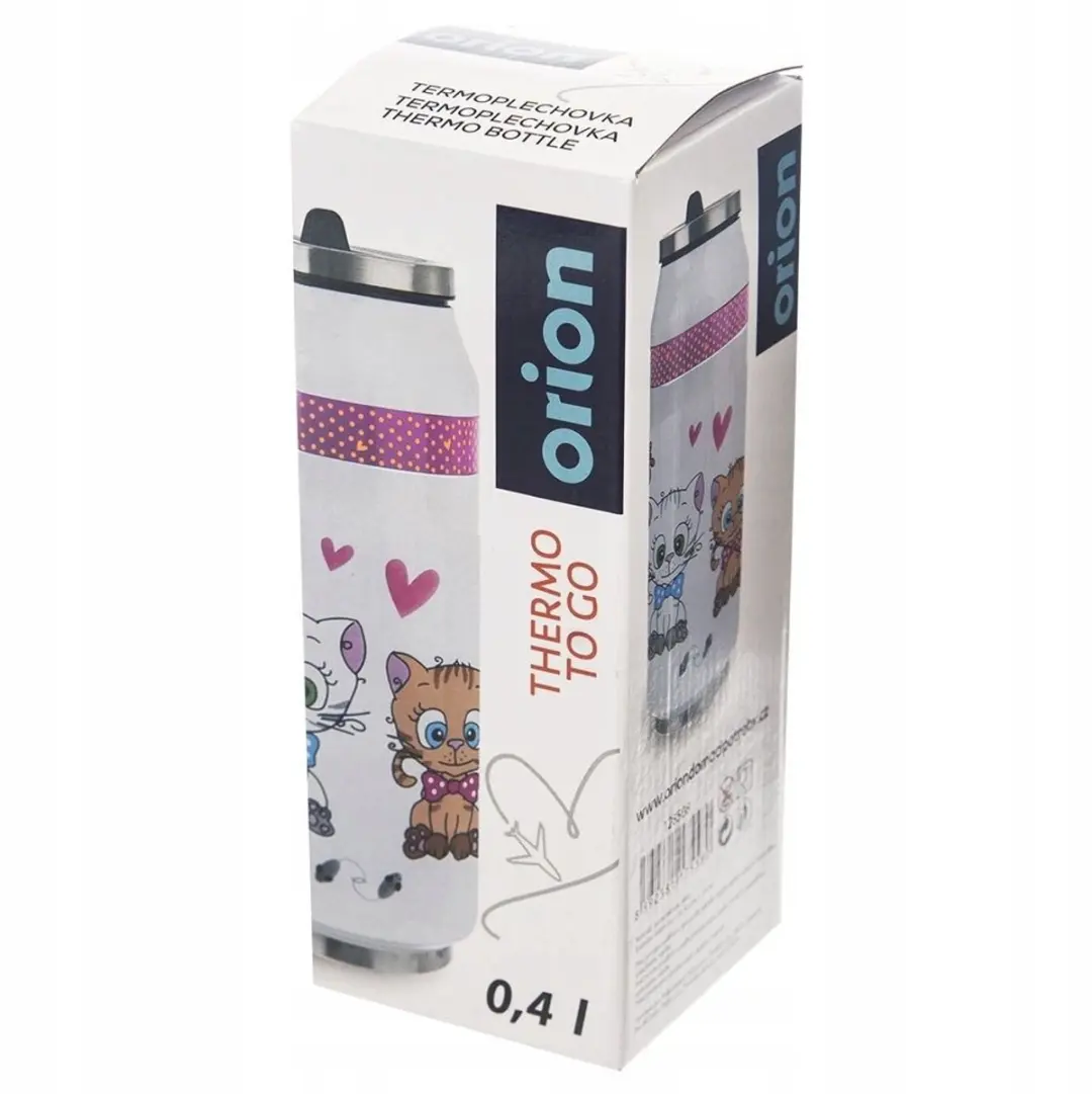 Orion Thermosbeker Kattenprint 400ml - RVS - 128508 - afbeelding 6 van 6