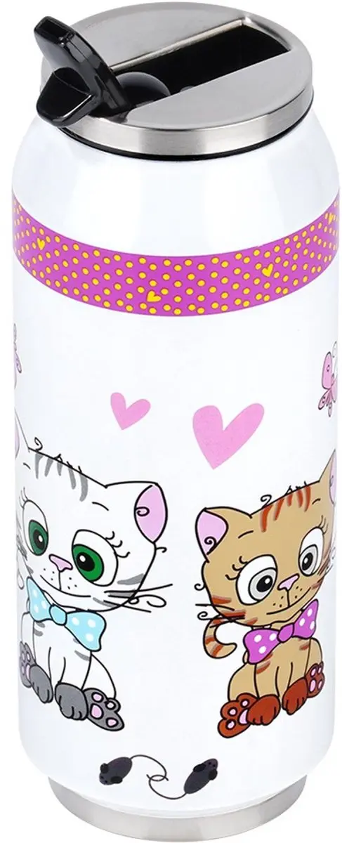 Orion Thermosbeker Kattenprint 400ml - RVS - 128508