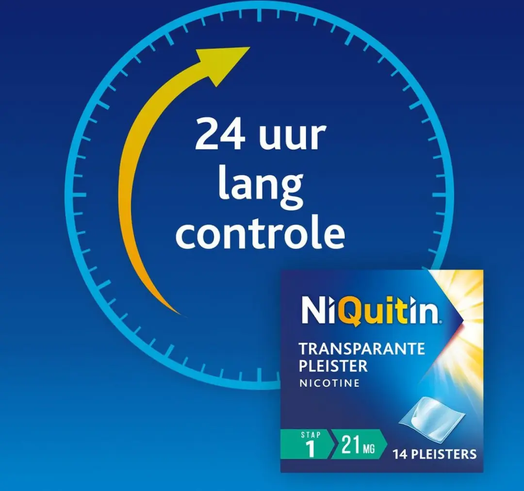 NiQuitin Clear Nicotinepleisters Stap 1 21mg - 42 Stuks