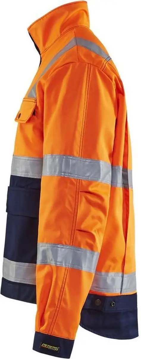 Blåkläder Jas Ongevoerd High Vis MT XL - Oranje/Marineblauw
