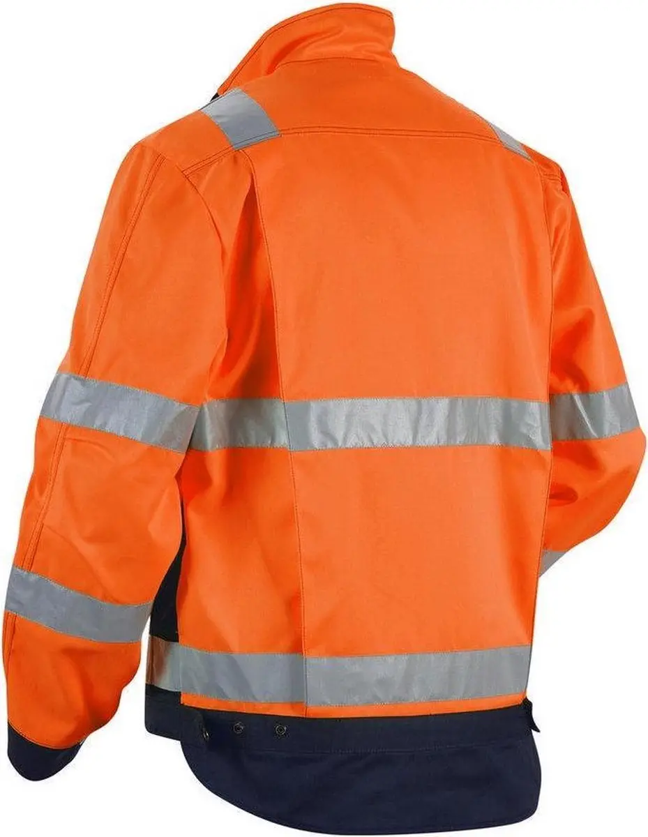 Blåkläder Jas Ongevoerd High Vis MT XL - Oranje/Marineblauw