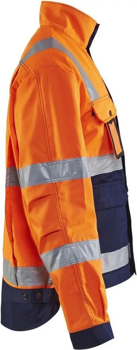 Blåkläder Jas Ongevoerd High Vis MT XL - Oranje/Marineblauw